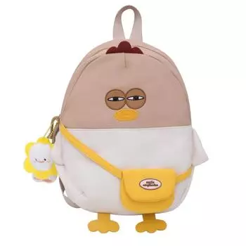 Crossbody Cartoon Chicken Bag Versatile Childrens Shoulder Bag School For WhiteKhaki,M