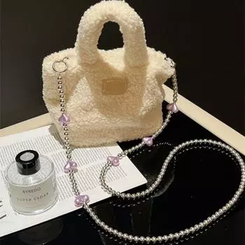 Crossbody Mobile Phone Chain Sweet Beads Phone Strap Long Crossbody Phone Chain Girls розовый