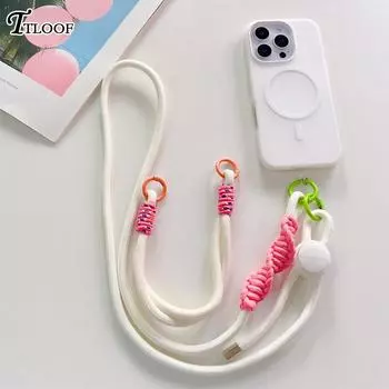 Crossbody Necklace Adjustable Strap Lanyard Plating Magnetic Phone Case for iphone 16 15 14 13 11 12 Pro Max plus Matte Cover For iPhone 16