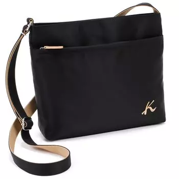 Crossbody Shoulder Bag au Lait 15671 [Kitamura] R-0702 Women s Black/Cafe [Black]