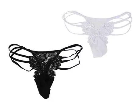 Crossdressing Cosplay Fascinating String Sexy Underwear 2 T Bag for Large Extreme Large Size Pants, Pants, (Black/White Pieces) Men, Size, Boys