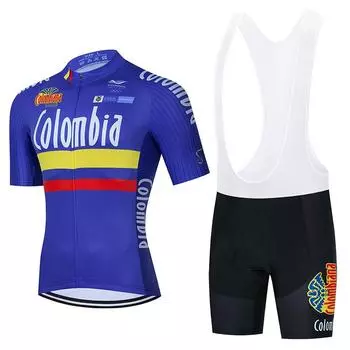 Crossrider 2025 Team Colombia Cycling Clothing MTB Bike Wear Mens Cycling Jersey Short Set Ropa Ciclismo Maillot Culotte Suit XS