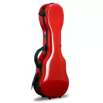 CROSSROCK CRF1000SURD Fiberglass Soprano Ukulele Hard Case Red