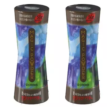 Crown Magic Powder светло-коричневый набор из 2 штук по 50 г, большая емкость, легко за 5 минут, отечественный продукт, увеличение волос, MAGIC POWDER для мужчин и женщин