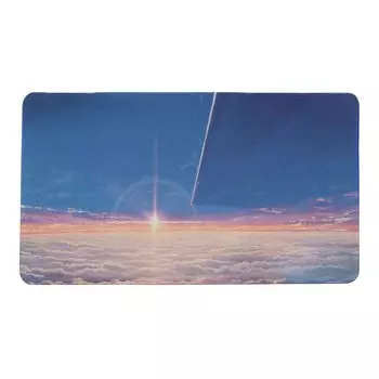 CROWNCAT Gaming Large Mouse Pad Landscape Illustration Stylish Leather Look Laser Optical Desk Mat Washable 570mm x 320mm of Clouds and Anti-Slip 1.