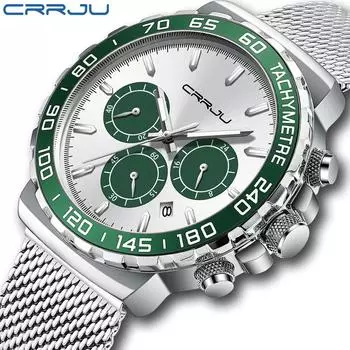 CRRJU-2300 Новые мужские часы Water Ghost Green Watch Многофункциональные спортивные мужские часы с тремя глазами и шестью контактами красный
