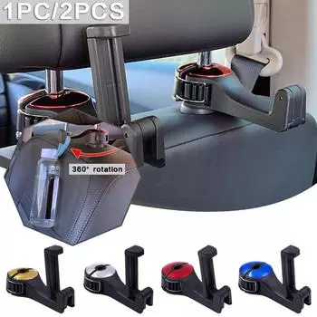 Crugkbat 1 шт. Новый 2 в 1 автомобильный крючок для подголовника автомобильный держатель для телефона автомобильная вешалка для хранения крючок вешалка сзади зажим для телефона автозастежка порт красный