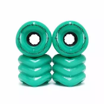 Cruising SHARK WHEEL SOFT WHEEL Shark Wheel Soft Wheel CALIFORNIA ROLL Turquoise 60mm Skateboard Skateboard (78A)
