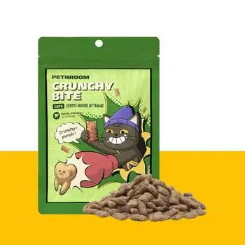 Crunch Bite Куриная грудка Кошачье зерновое питание закуска для удаления зубного камня 1P