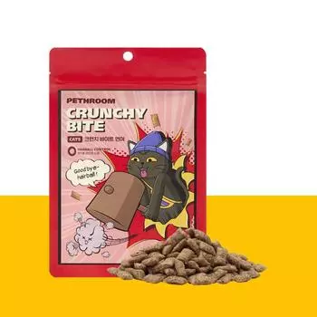 Crunch Bite Salmon Cat Cereal Nutrition Snack Treat Hairball Remover 1P