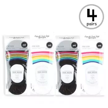 Crush Rainbow Hide Clear Socks Женские нескользящие носки-лоферы NS56 22cm - 25cm