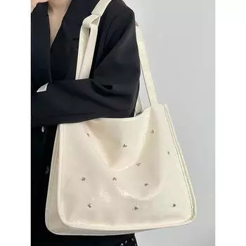 Crushed ice love large capacity tote bag women s new niche design shoulder messenger bag commuter backpack