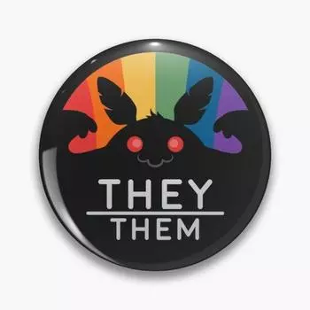 Cryptid Pronouns They Them, настраиваемая мягкая пуговица, брошь на булавке, забавный любовник, воротник с героями мультфильмов, модный металлический женский декор, ювелирные изделия