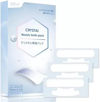 Crystal Beautiful Teeth Pack Отбеливающая зубная лента Наклейка для чистки зубов 14 дней Отбеливающие листы Самостоятельная чистка зубов Домашнее отбеливание зубов Щетка на 2 недели