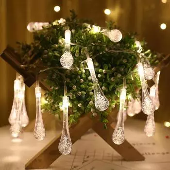 Crystal Bubble Drop LED String Light Рождество Свадьба Гирлянда Декор 1.5m 10led белый