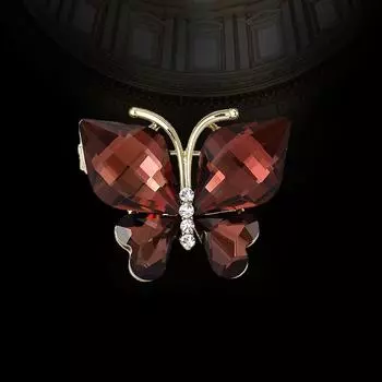 Crystal Butterfly Brooch High-End Women S Niche High-End Insect Brooch Elegant Temperament Pin Suit Accessories