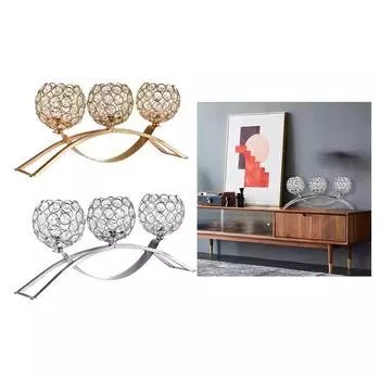 Подсвечник из хрусталя, свадебный канделябр, подсвечник для чайных свечей серебряный