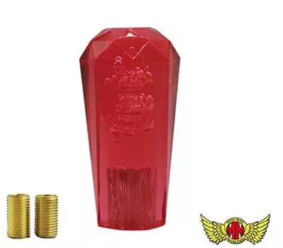 Crystal Diamond Cut Shift Red Knob, Foam, 100mm,