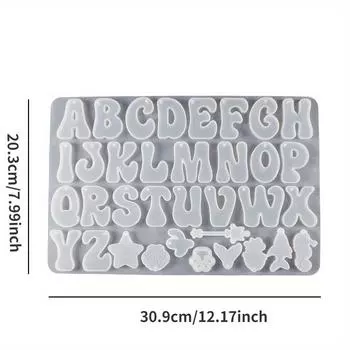 Crystal Drop Glue Diy Resin 26 английских заглавных букв подвеска в виде морского животного силиконовая форма Letter mold