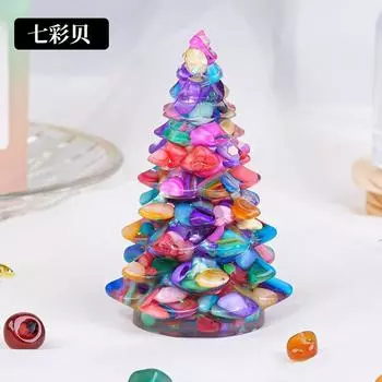 Crystal Gravel Christmas Tree Lucky Tree Amethyst Epoxy Christmas Tree Home Tabletop Decoration Christmas Ornament