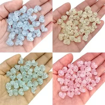 Кристалл ручной работы 20 шт. бисер ожерелье браслет бусины для изготовления ювелирных изделий своими руками фурнитура бусины в форме сердца свободные бусины бусины оранжевый