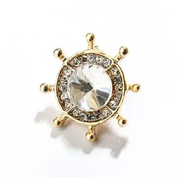 Crystal Rudder Collar Brooch Anti-glare Creativity Cheongsam