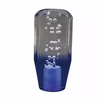 Crystal Shift with Conversion for Kei New and Isuzu PM Elf Knob, Foam, 100mm, Clear/Blue, Adapter, Isuzu, Mitsubishi, Trucks, Hino, Profia, Fuso, синий