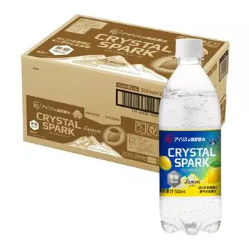 CRYSTAL SPARK Газированная вода 500 мл x 24 лимонная сильная газированная вода Iris Ohyama Пластиковый корпус для бутылки 500 мл Материал для разделения бутылки