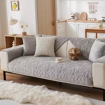 Crystal Velvet Sofa Cushion Winter High-end Four-season Universal New Plush Cushion Light Luxury Style Sofa Cover Cover 70*70cm