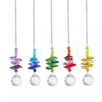 Crystal Windchimes Windchimes Hanging Decor Yard Decorations Windchimes Decoration for Festival Decor Gift for Women Mom Grandma фиолетовый
