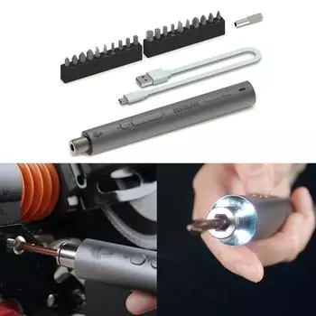 CS1902A Беспроводной электрический шуруповерт набор 1.5Nm Мини инструменты USB зарядка 3.7V электрическая отвертка переменная скорость