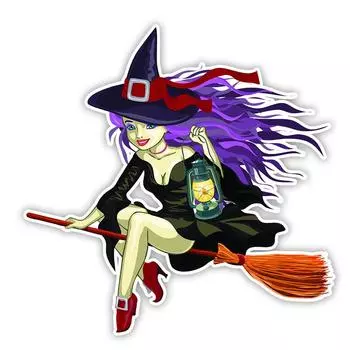 CS-791 #15*15 см забавная автомобильная наклейка с ведьмой, печатная ПВХ наклейка для авто, автомобильные наклейки, Стайлинг, украшение автомобиля 15*15 cm