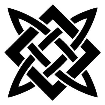 CS-812 # квадратный символ Сварога, автомобильная наклейка, виниловая наклейка, автостайлинг, украшение автомобиля 8*8 cm чёрный