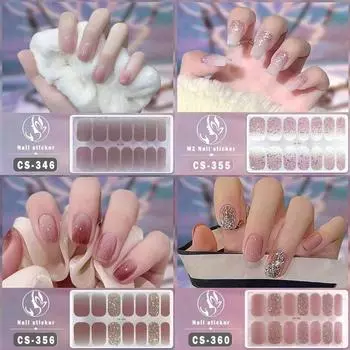 CS полностью покрытый водостойкий негерметизирующий слой гелевая масляная пленка для ногтей весенняя мода темпераментная наклейка для ногтей масляная пленка для ногтей CS341