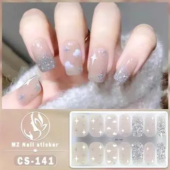 CS водостойкая гель-лак пленка без запекания полная наклейка контрастный цвет голова тигра нейл-арт пленка бумага пленка для ногтей бумага патч