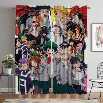 CSMY My Hero Academia Curtain оконная занавеска W60xH90cmx2pcs-CL