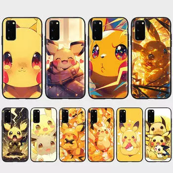 CT53 милый чехол с Пикачу для OPPO Reno 8 6 5 4 Pro Find X3 A17 A31 A38 A40 A53 A54 A55 A74 A76 A78 A77 A80 A94 A95 A96 Lite, черный чехол для дивана OPPO A3 Pro 5G коричневато-жёлтый