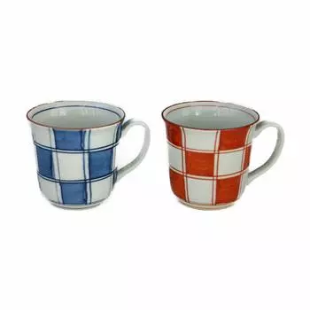 CtoC ARITA Mug Multi 300cc Pair Mug Lattice Ichimatsu Made in Japan Arita Ware 448792 11.298.6cm