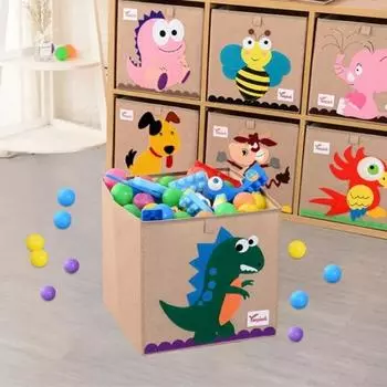 Cube Storage Box Foldable Kids Toys Organizer Box Home Laundry Basket Clothes Storage Basket Washable Toys Organizers Bins 33x33x33cm