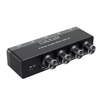 Cubilux Audio AUX Noise Mini Line Independent Volume Adjustment 3,5 мм Микшер, 4-полосный стерео/моно микшер, сверхнизкий микшер,
