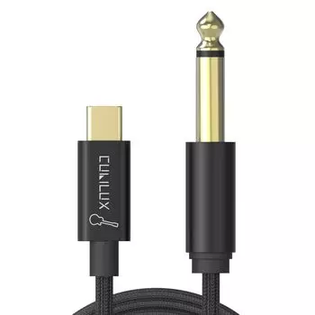 Cubilux USB C Guitar Type C для музыкальных инструментов Male Conversion Совместимость с iPhone iPad iPad Air iPad Samsung Pixel Android 2M Cable, - 6,35 мм