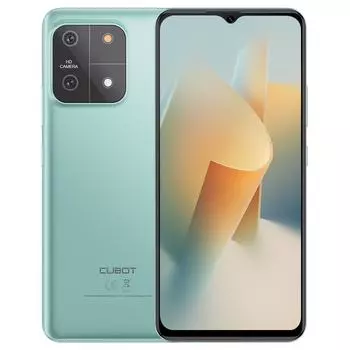 Cubot A1, смартфон Android 13, 4 ГБ ОЗУ, 128 ГБ ПЗУ, восьмиядерный процессор, экран HD+ 6,56 дюйма, камера 13 МП, аккумулятор емкостью 5100 мАч, Face ID 4GB + 128GB зелёный