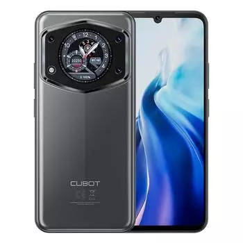 Cubot A30, Android 14 смартфон, 6 ГБ ОЗУ+128 ГБ ПЗУ, 90 Гц 6,745-дюймовый дисплей, 5100 мАч аккумулятор, 48 МП камера, Face ID 6GB+128GB серый