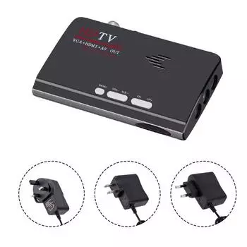 Аналоговый сигнал, DVB-T2 ТВ-тюнер приемник DVB T2 TV Box VGA AV CVBS 1080P HDMI цифровой HD спутниковый ресивер US plug