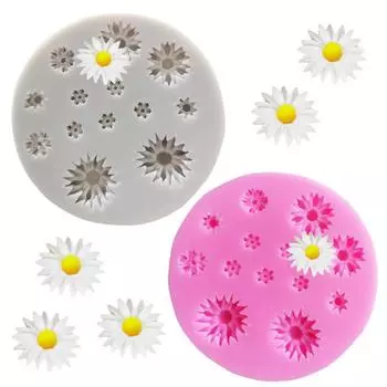 CUCU маленькая ромашка цветок хризантема силиконовая форма для украшения торта помадка форма для выпечки шоколада розовый