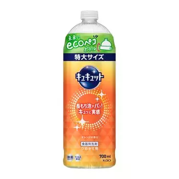 CuCute Dishwashing Detergent I can feel Orange scent refill 700ml Long-lasting foam! it!