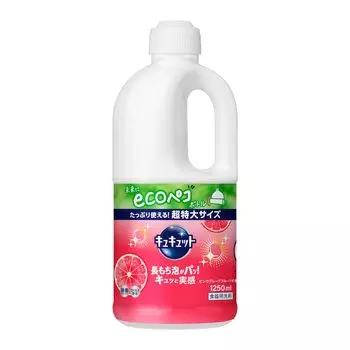 CuCute Dishwashing Detergent I can feel Pink grapefruit scent refill 1250ml Long-lasting foam! it!