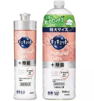 CuCute Natural Days дезинфицирующее средство с ароматом полевых цветов и трав 2220 мл, сменный блок 700 мл [оптовая закупка] + &