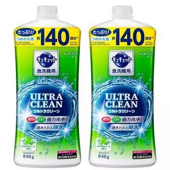 CuCute освежающий травяной аромат ультрачистого моющего средства для посудомоечной машины, сменный блок 840 г x 2 шт. [оптовая закупка]