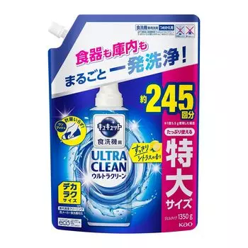 CuCute Ultra Clean Dekaraku Size Средство для мытья посуды для эффективного очищения посуды и внутренней части освежающий цитрусовый 1350 г [Большая емкость]